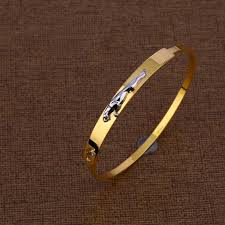 22Kt Jaguar Design Openable Gold Kada for Men