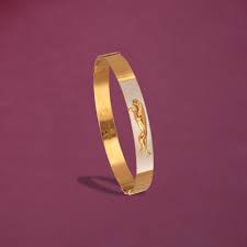 22Kt Jaguar Design Openable Gold Kada for Men