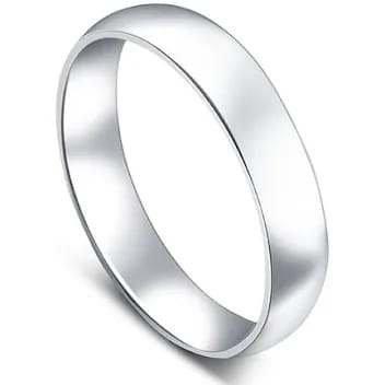 High Polish Regular Wear Unisex Silver Finger Ring Band