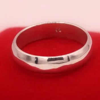 High Polish Regular Wear Unisex Silver Finger Ring Band